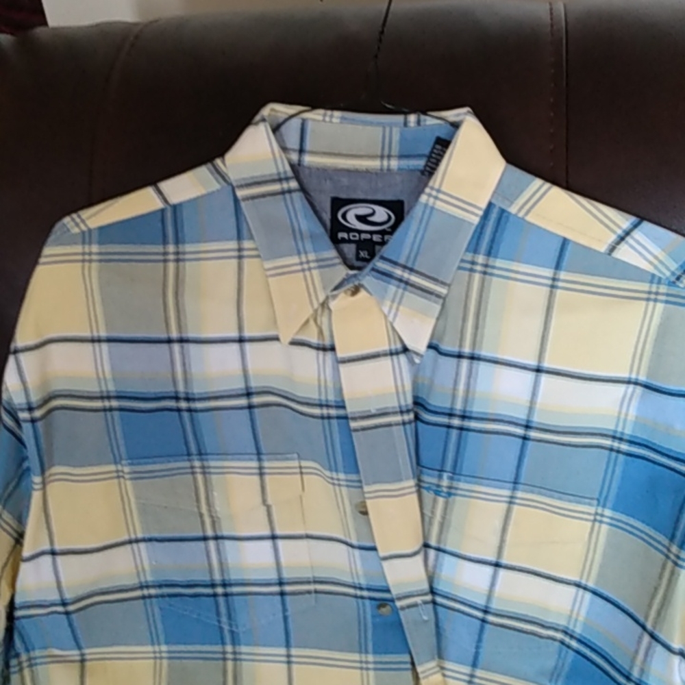 Xl ls button down western shirt roper